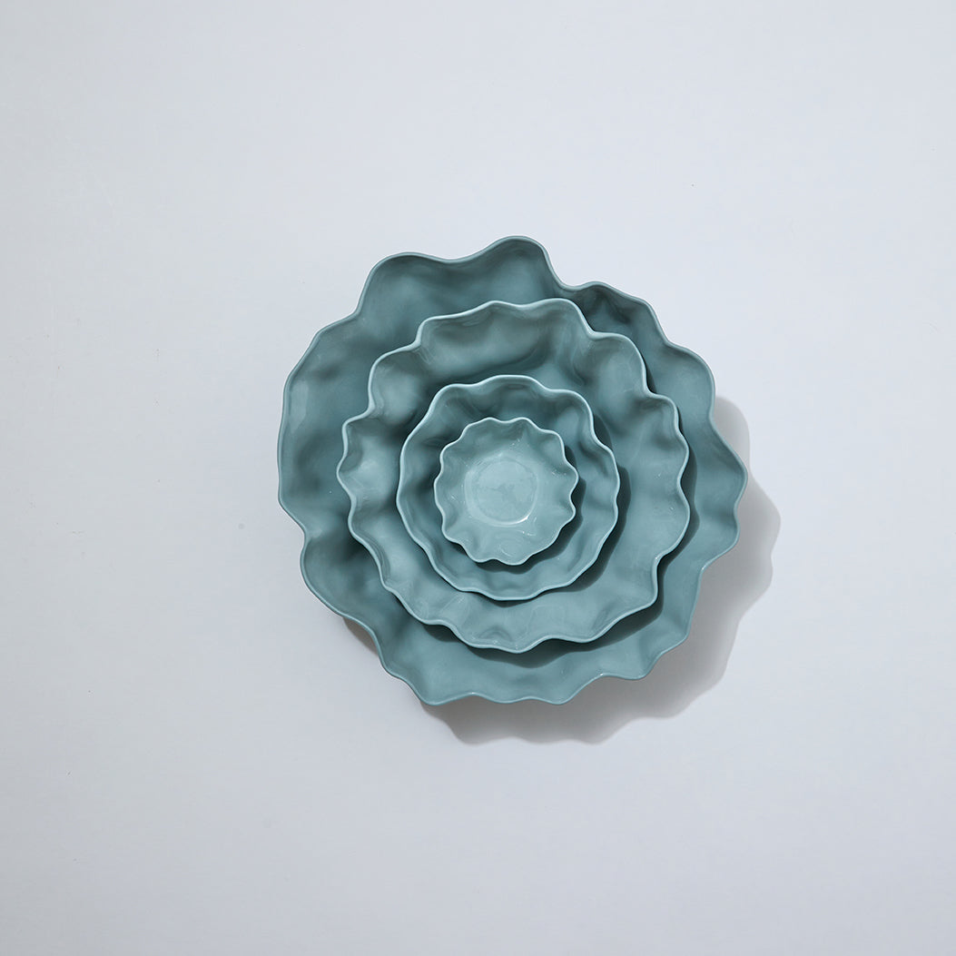 Ruffle Bowl Light Blue (S)