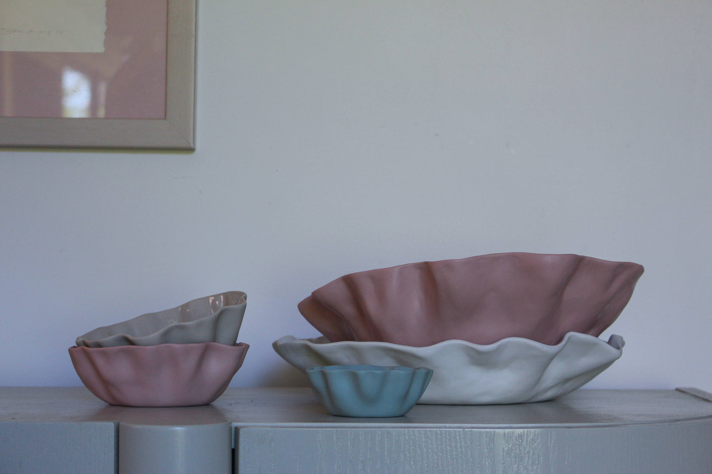 Ruffle Bowl Light Blue (S)