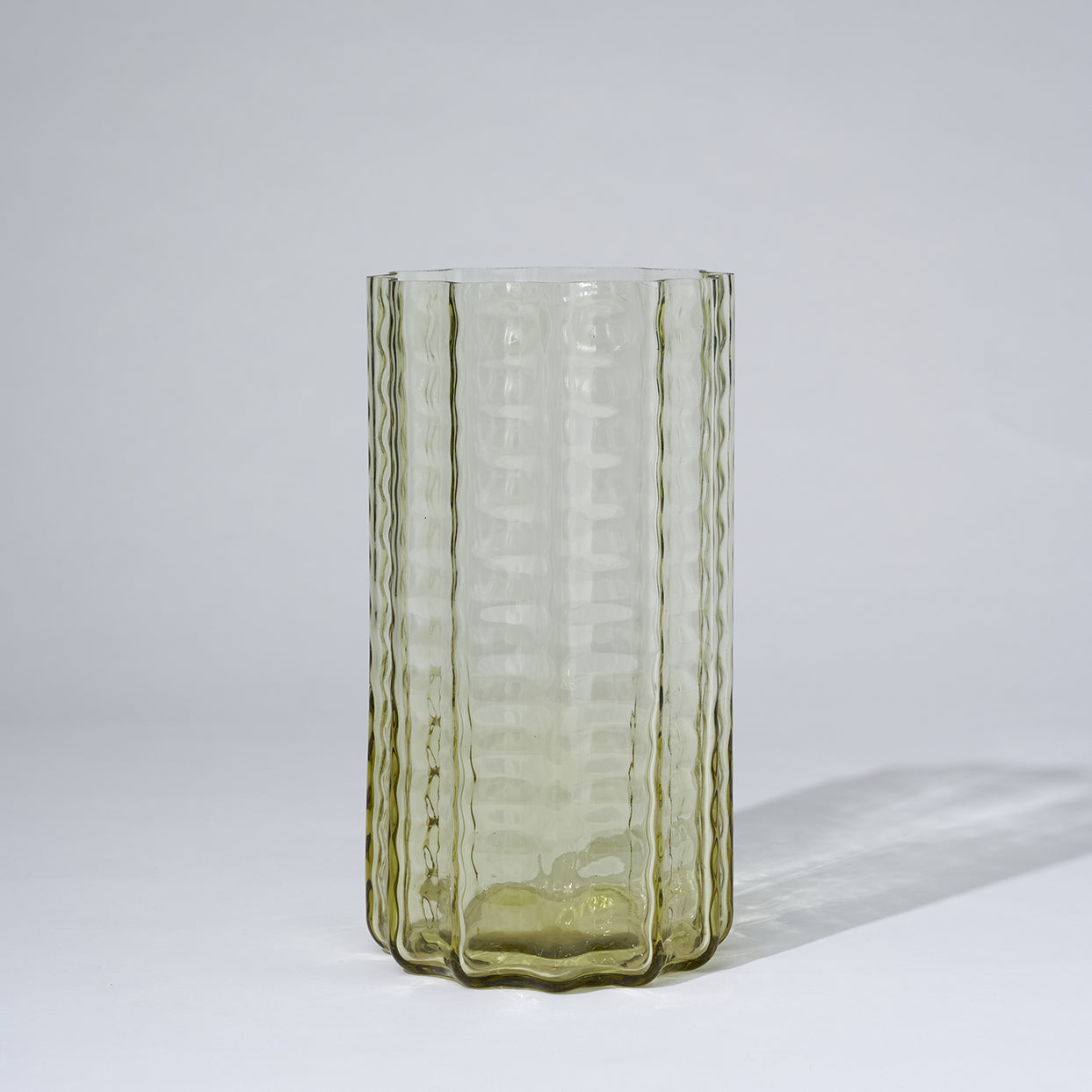 Jelly Glass Vase Honey (L)