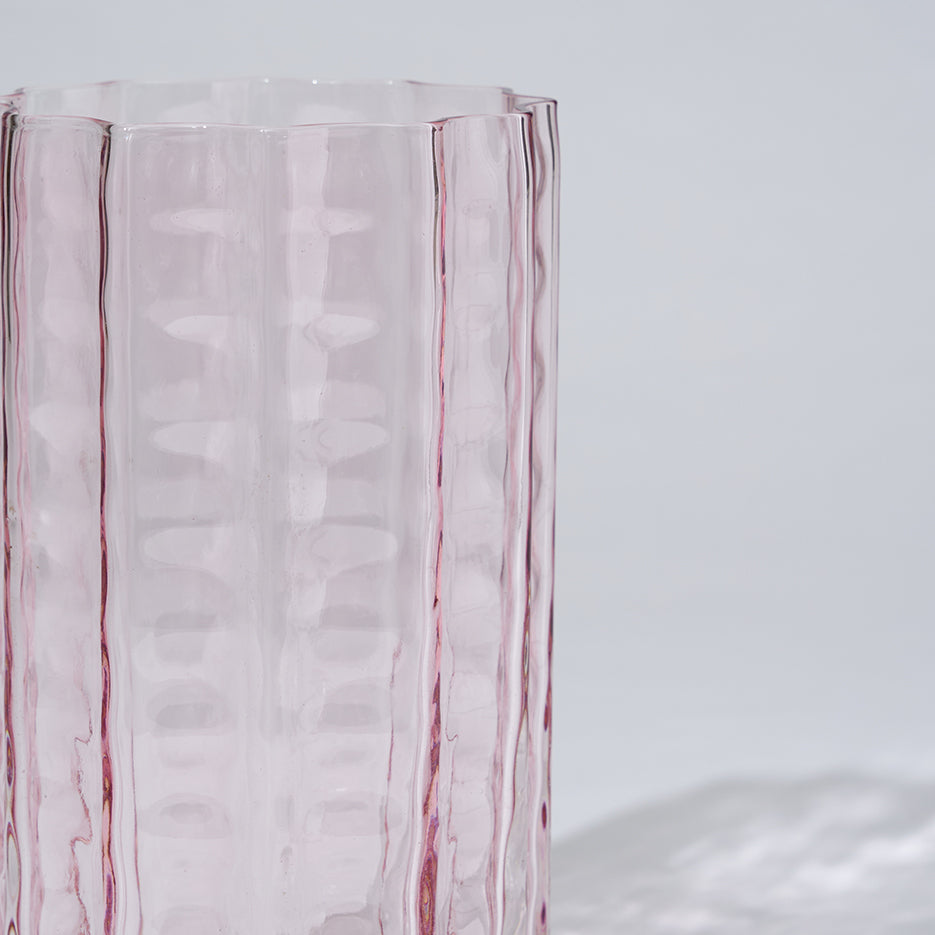 Jelly Glass Vase Pink (M)