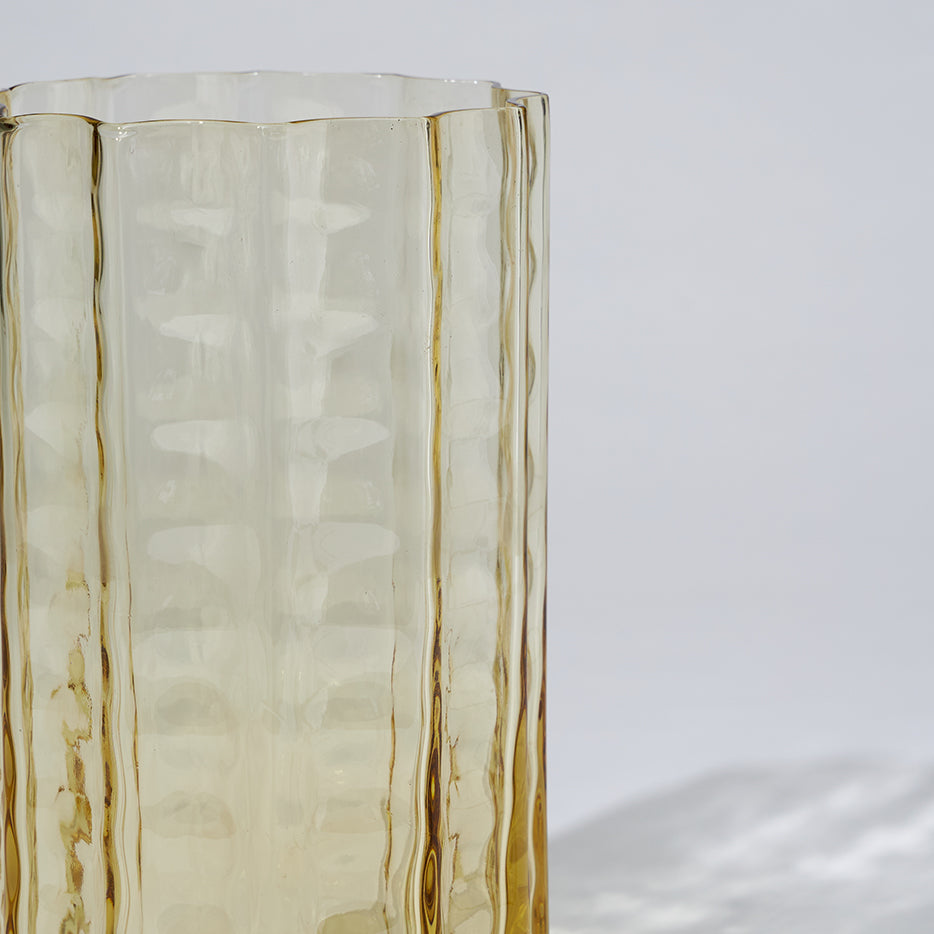 Jelly Glass Vase Honey (L)