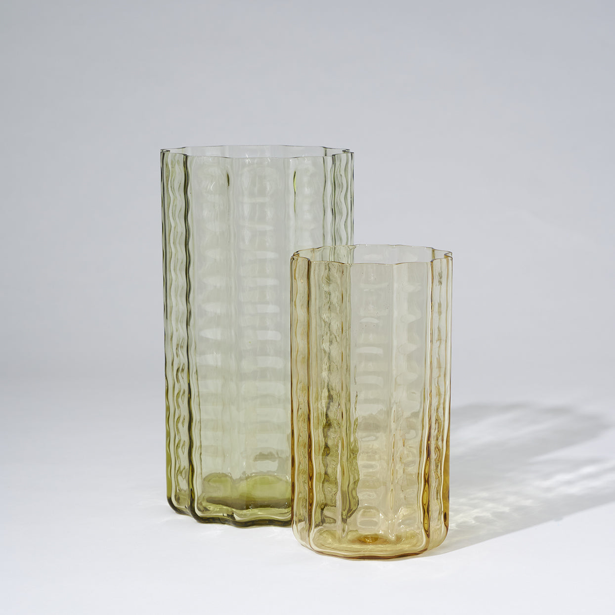 Jelly Glass Vase Honey (L)
