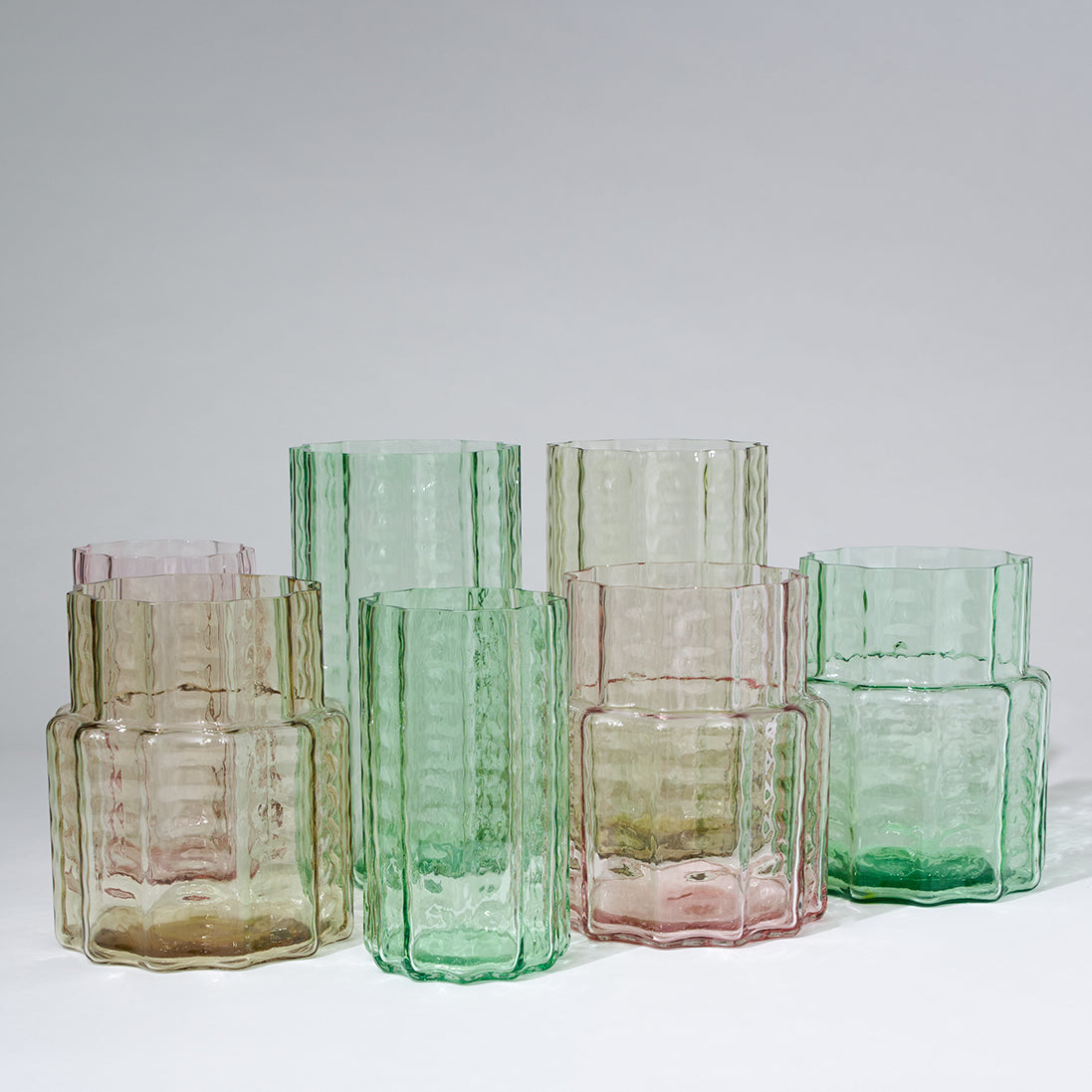 Jelly Glass Vase Honey (L)