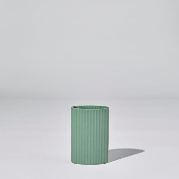 Ripple Oval Vase Moss (S)