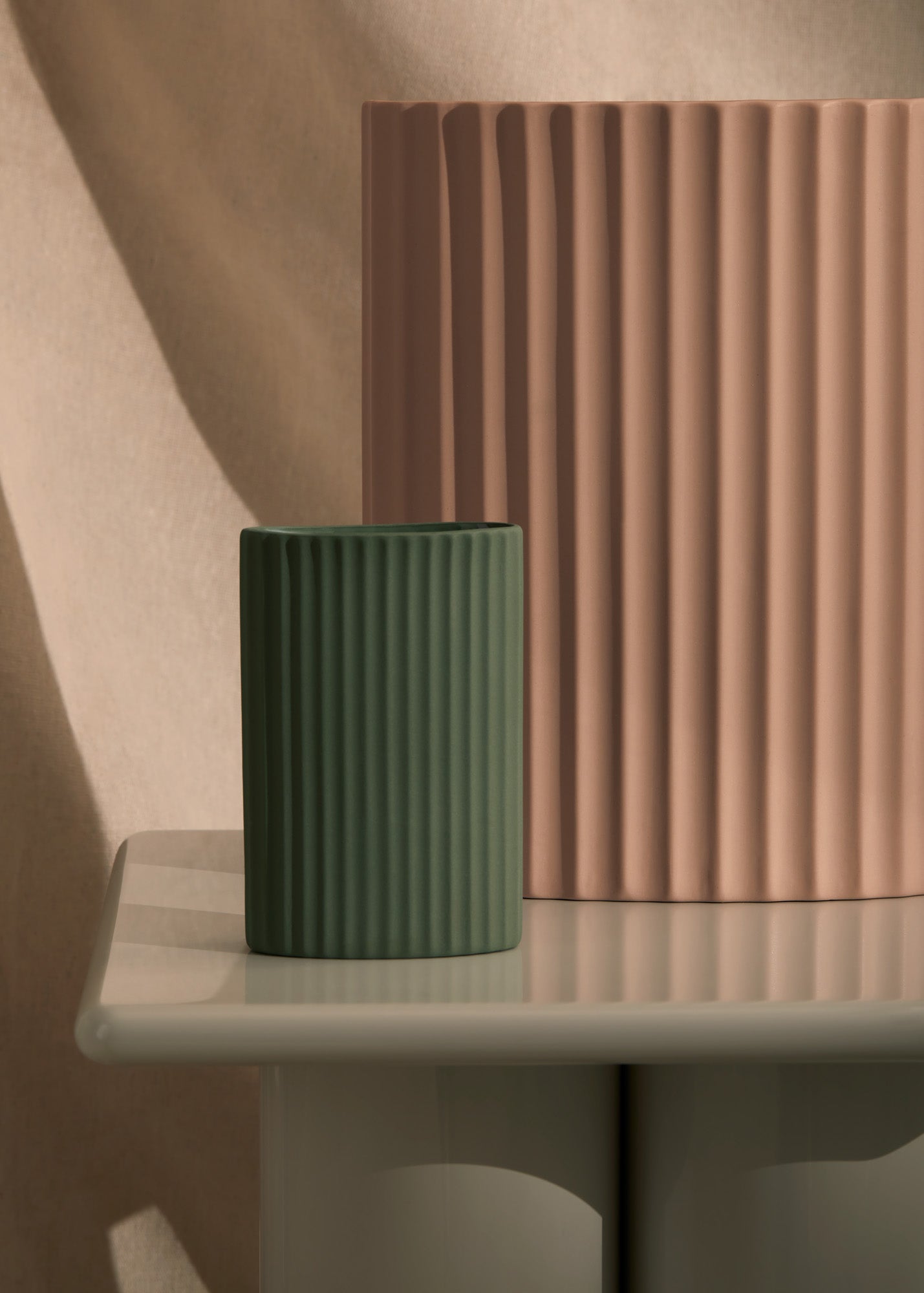 Ripple Oval Vase Steel Blue (S)