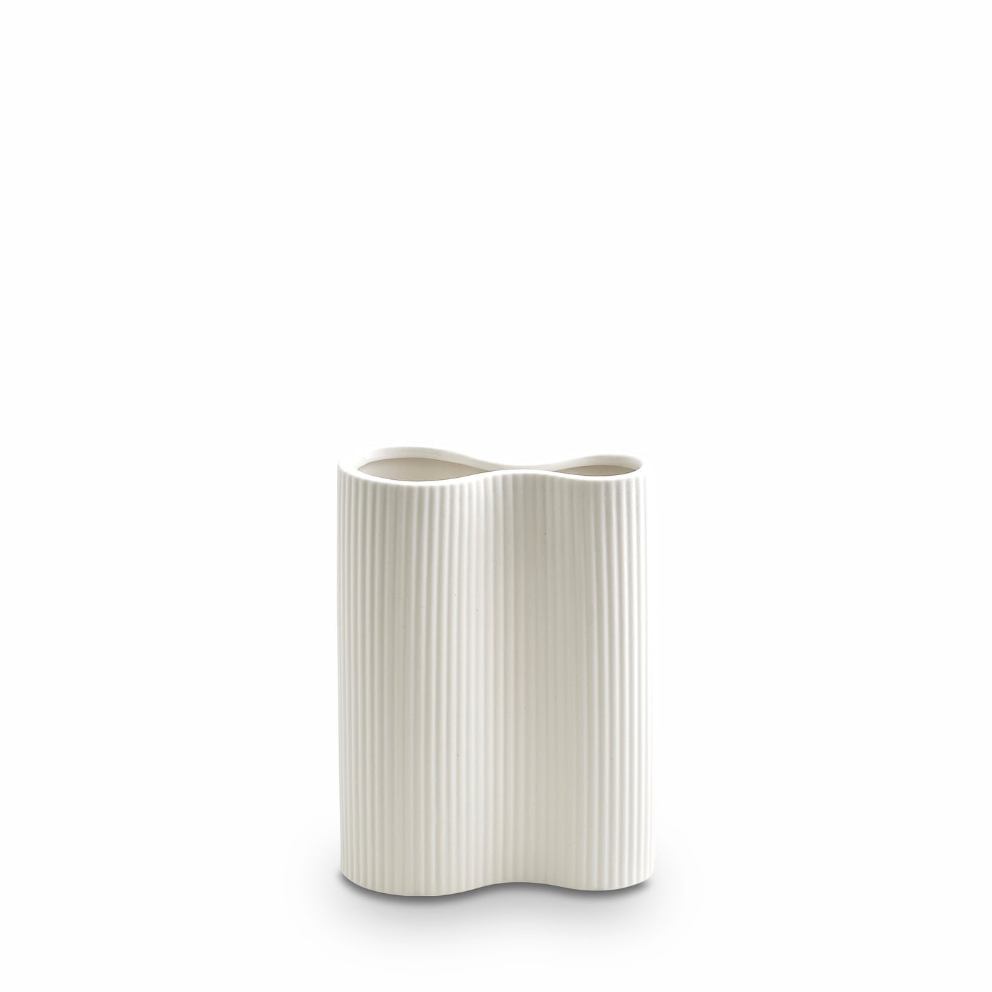 Ribbed Infinity Vase Snow (S)