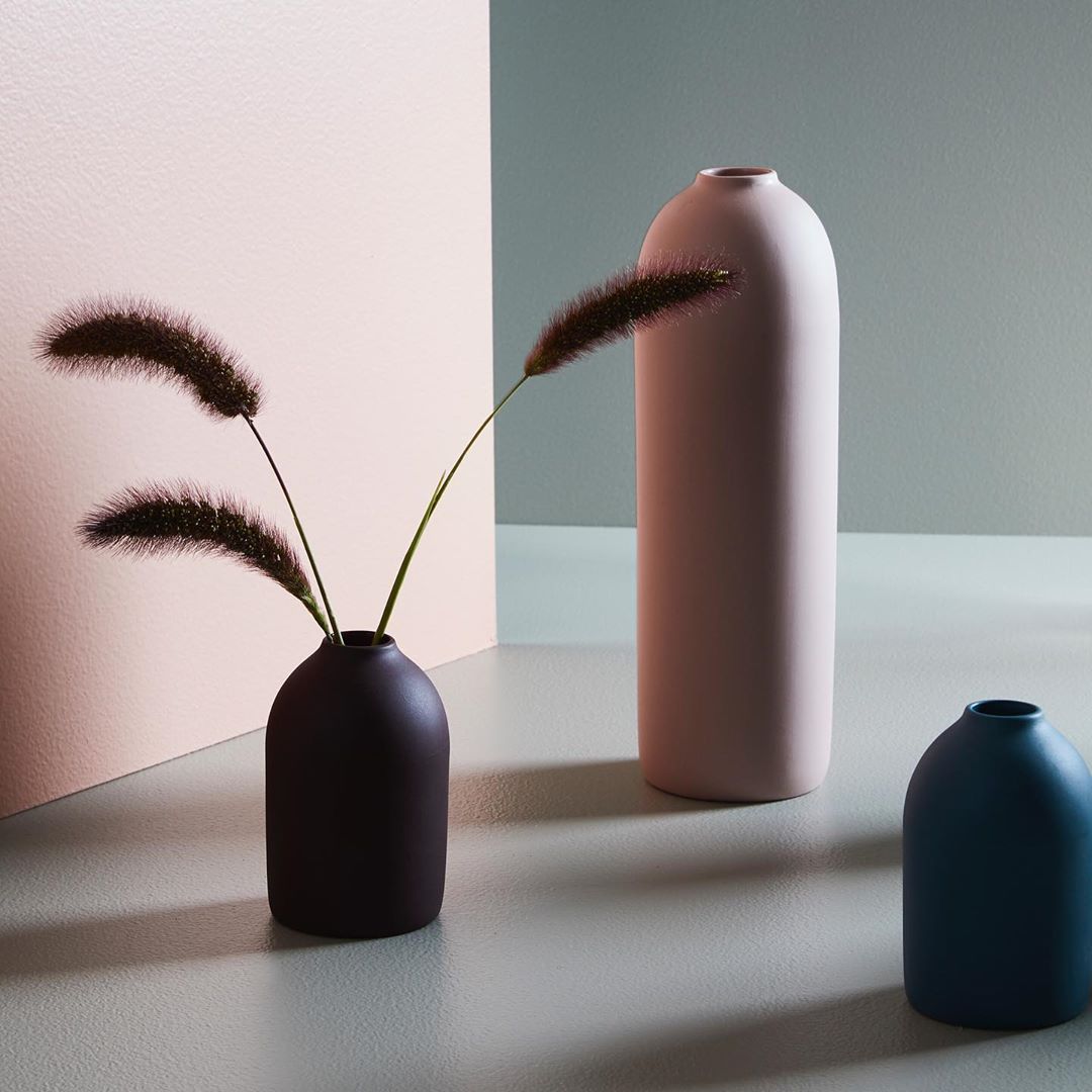 Cocoon Vase, Steel Blue, Small