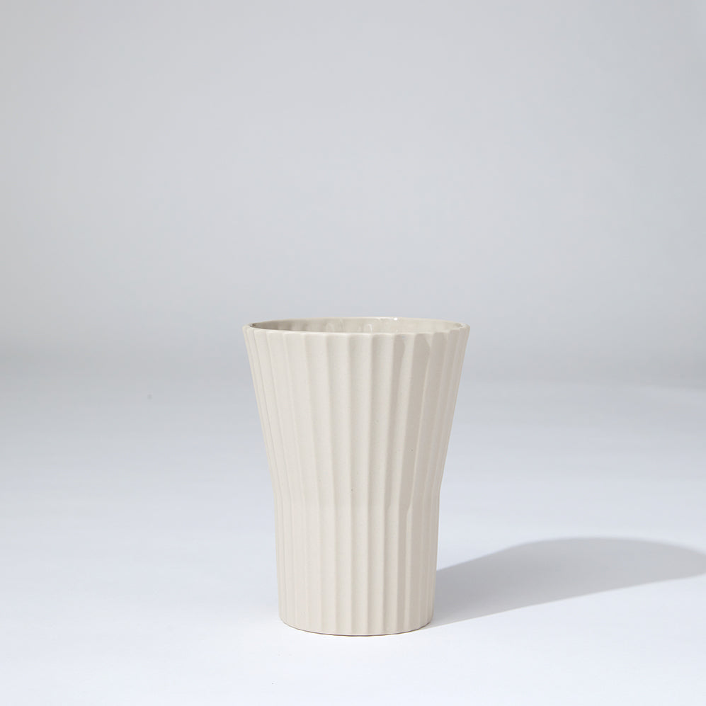 Athena Ripple Vase Chalk White (L)