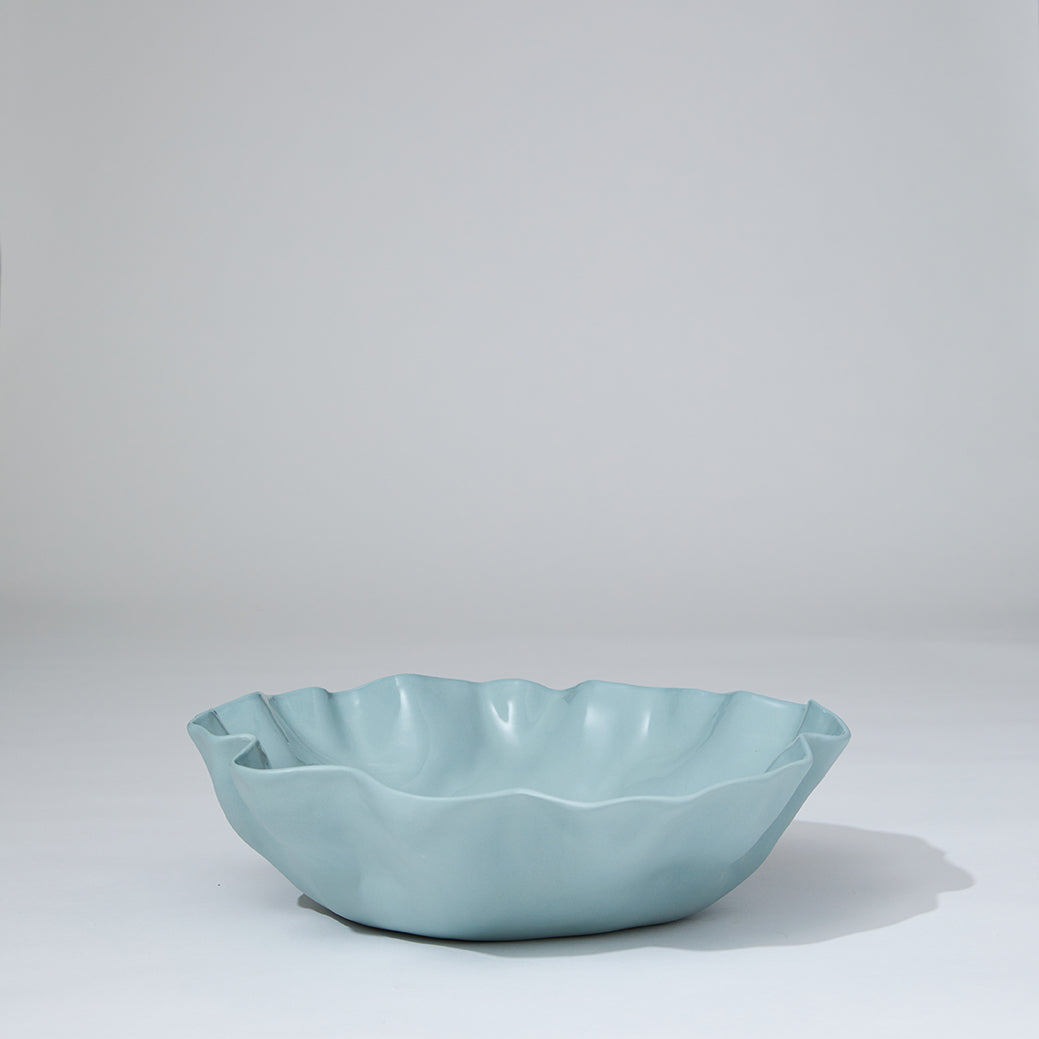 Ruffle Bowl Light Blue (L)