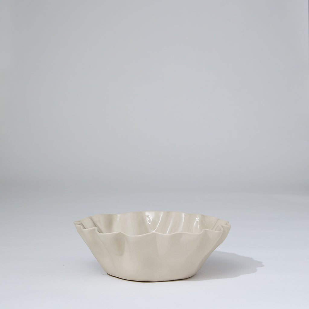 Ruffle Bowl Chalk White (M)