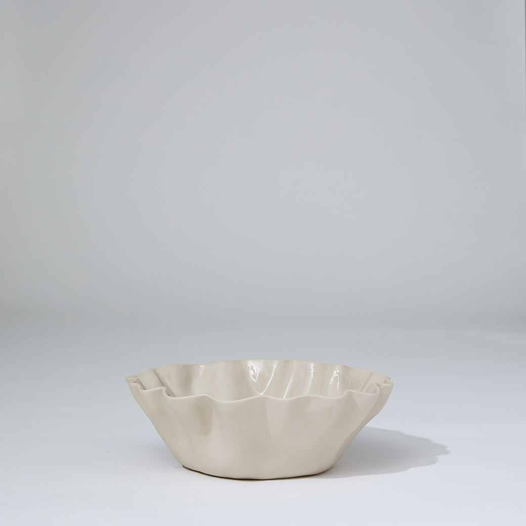 Ruffle Bowl Chalk White (M)