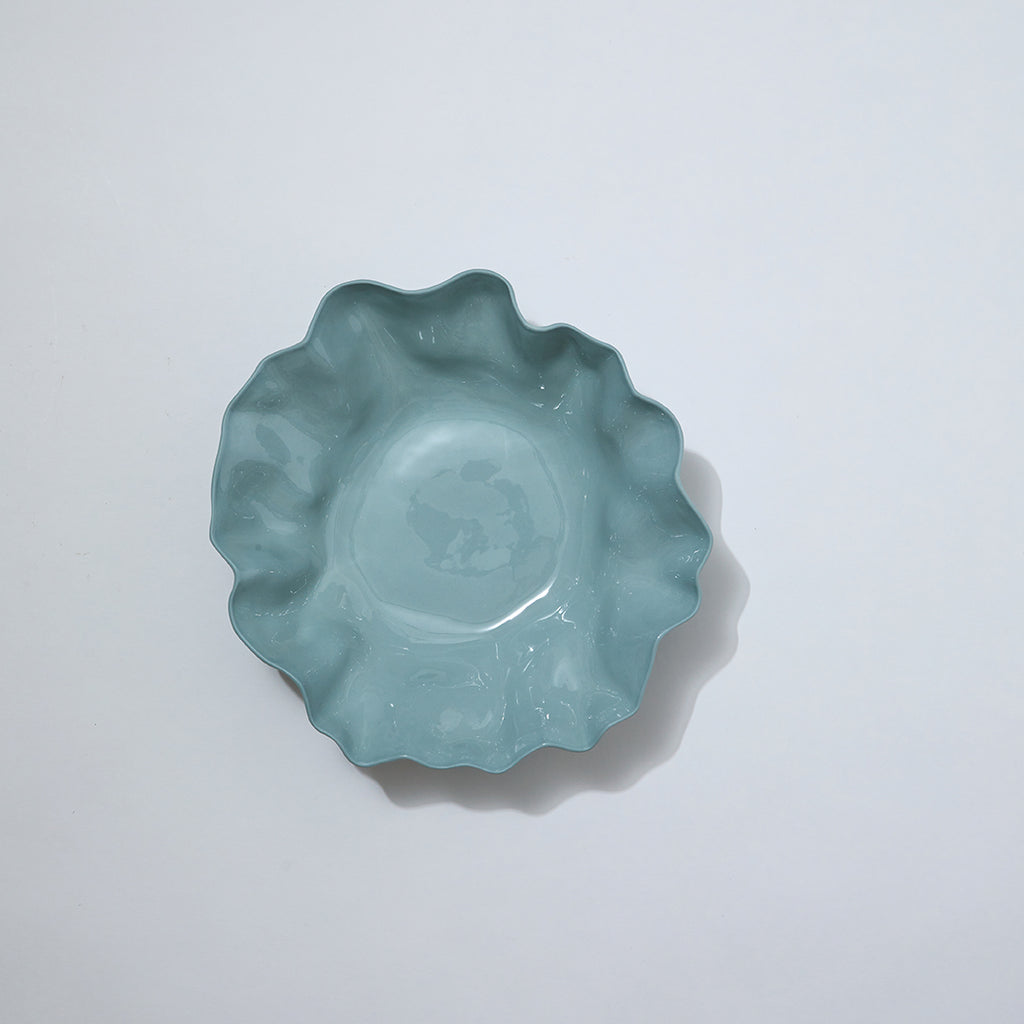 Ruffle Bowl Light Blue (L)