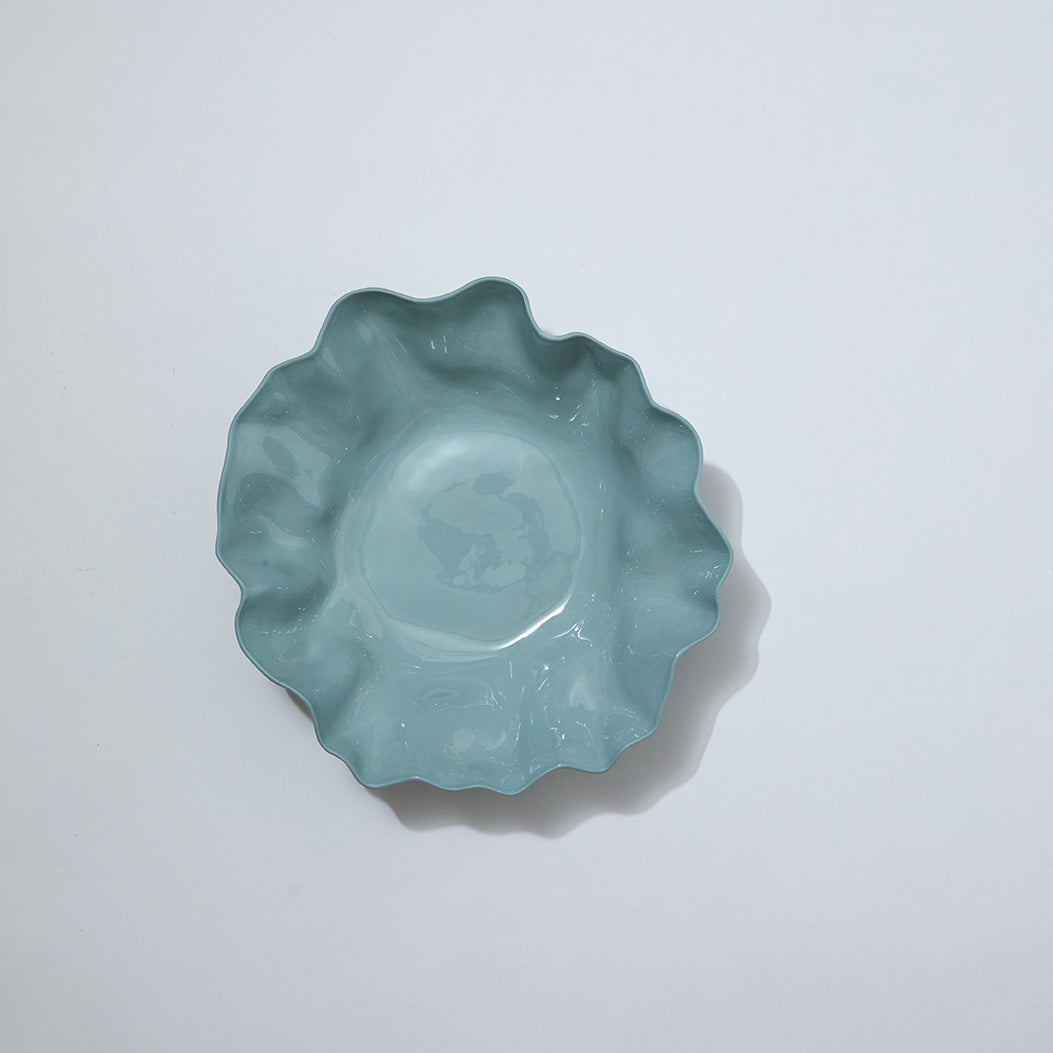 Ruffle Bowl Light Blue (L)