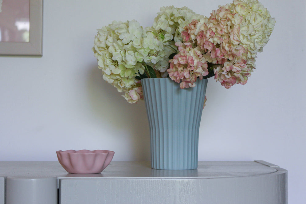 Athena Ripple Vase Light Blue (L)