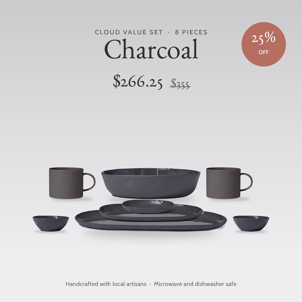 Cloud Value Set Charcoal, $266.25, was $355, 25% off