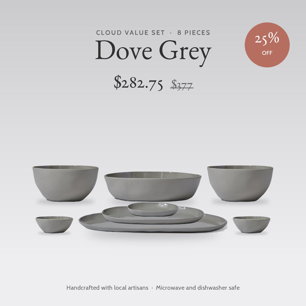 Cloud Value Set Dove Grey, $282.75, was $377, 25% off
