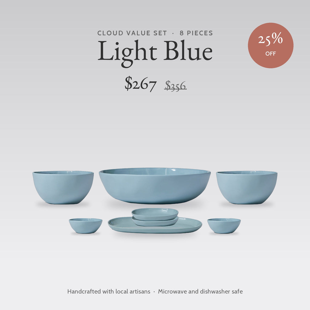 Cloud Value Set Light Blue, $267, was $356, 25% off