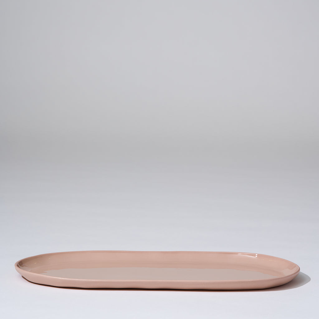 Cloud Oval Plate Icy Pink (L)