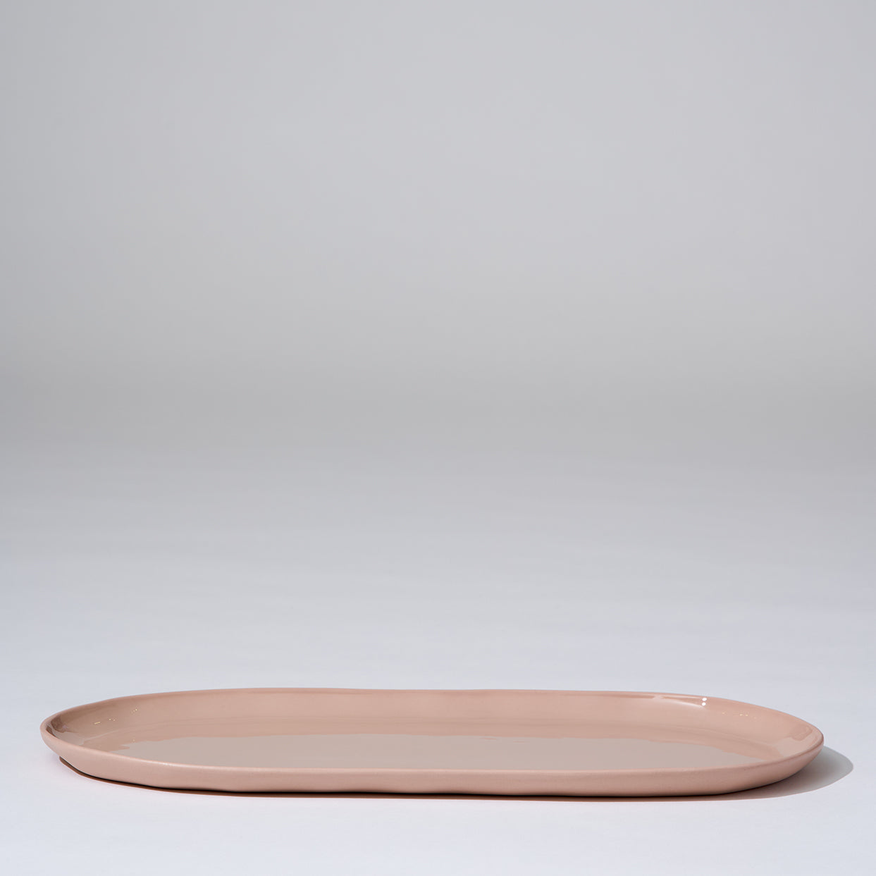 Cloud Oval Plate Icy Pink (L)