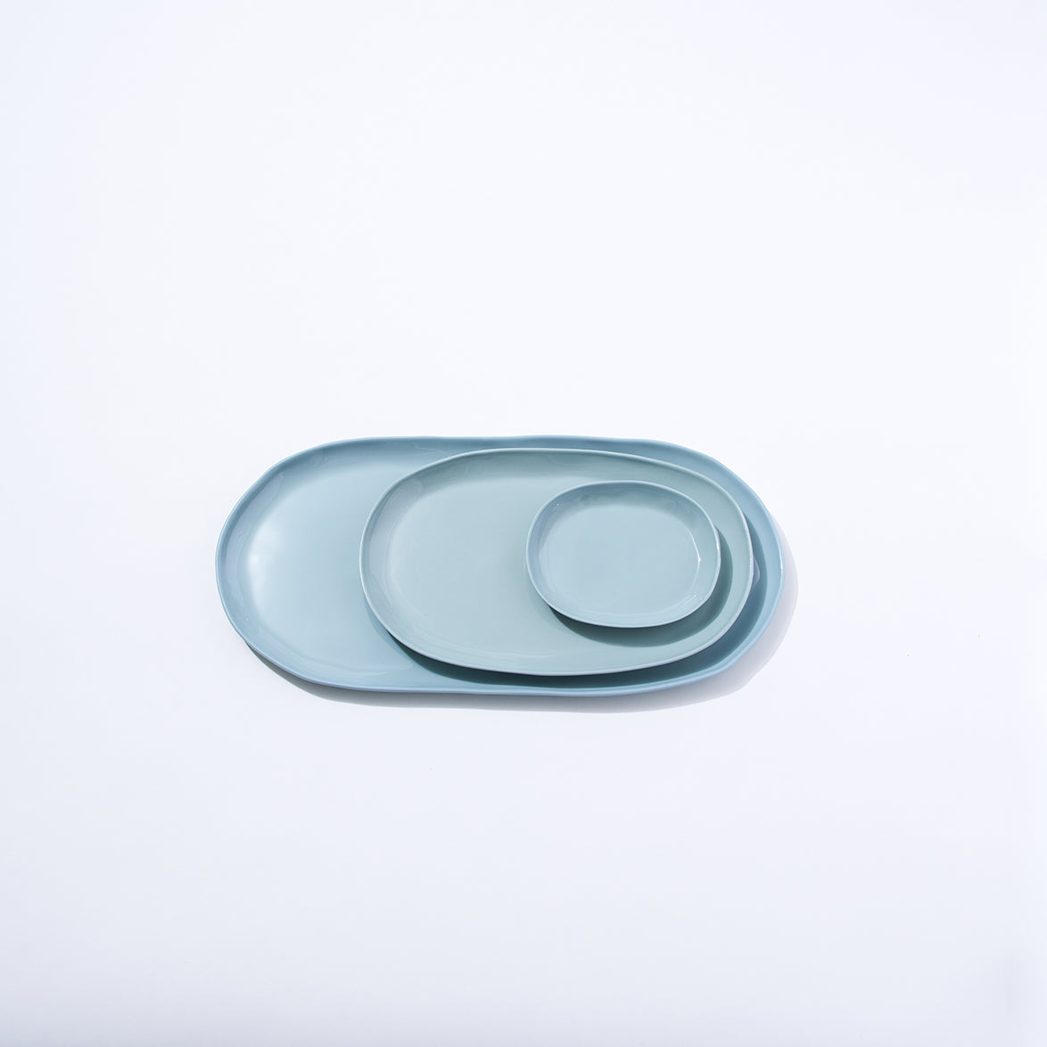 Cloud Oval Plate Light Blue (L)