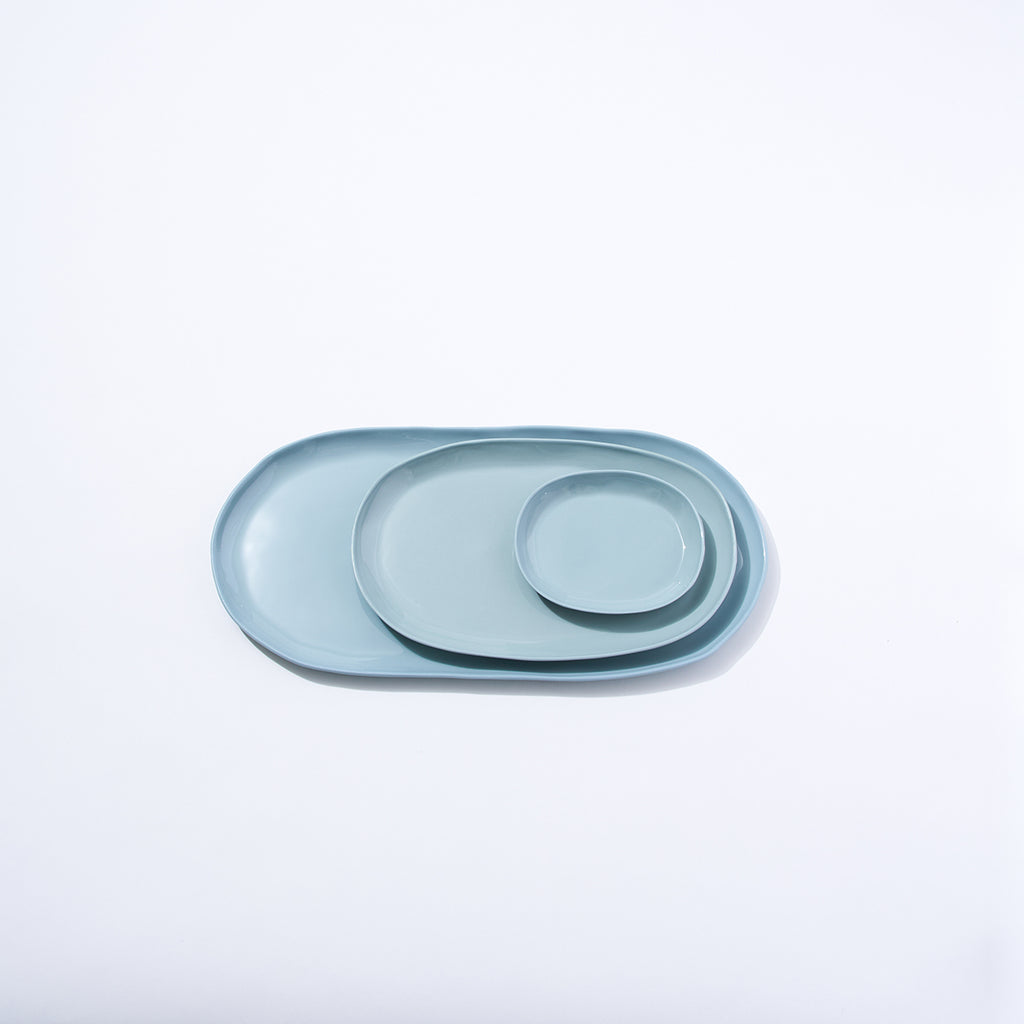 Cloud Oval Plate Light Blue (M)