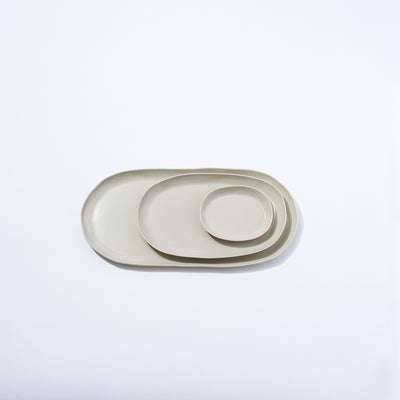 Cloud Oval Plate Chalk (M)