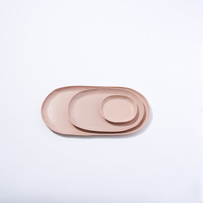 Cloud Oval Plate Icy Pink (L)