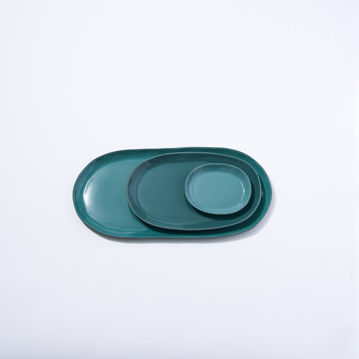 Cloud Oval Plate Moss (L)
