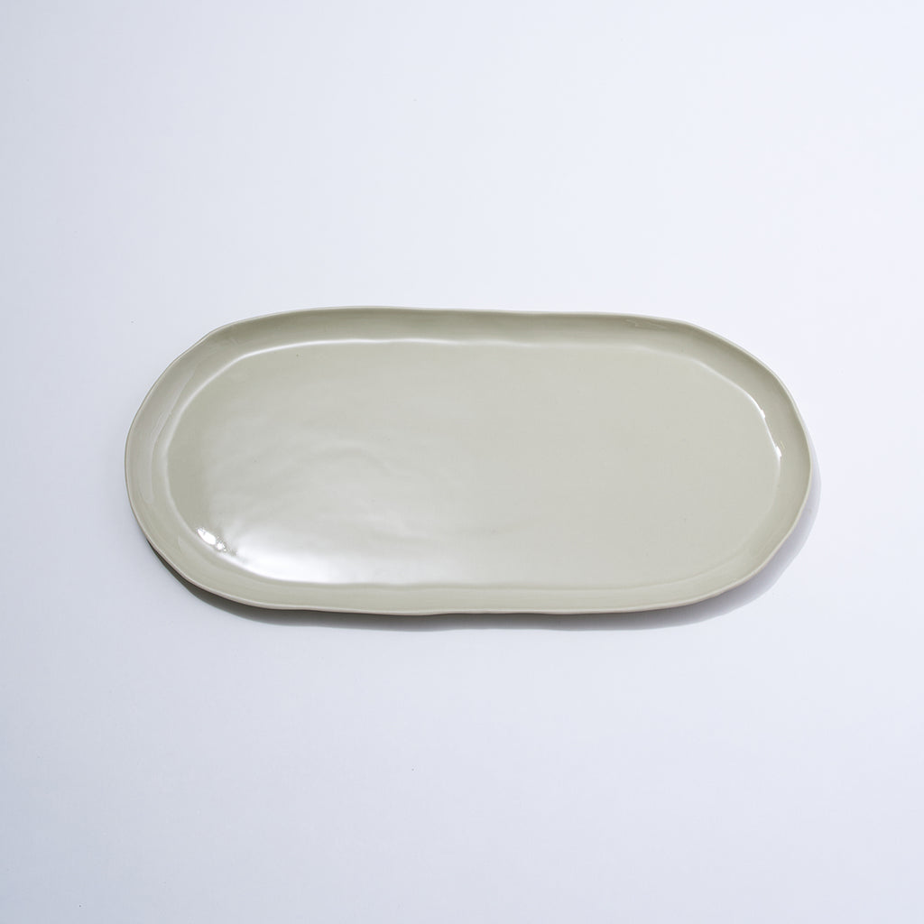Cloud Oval Plate Chalk (L)