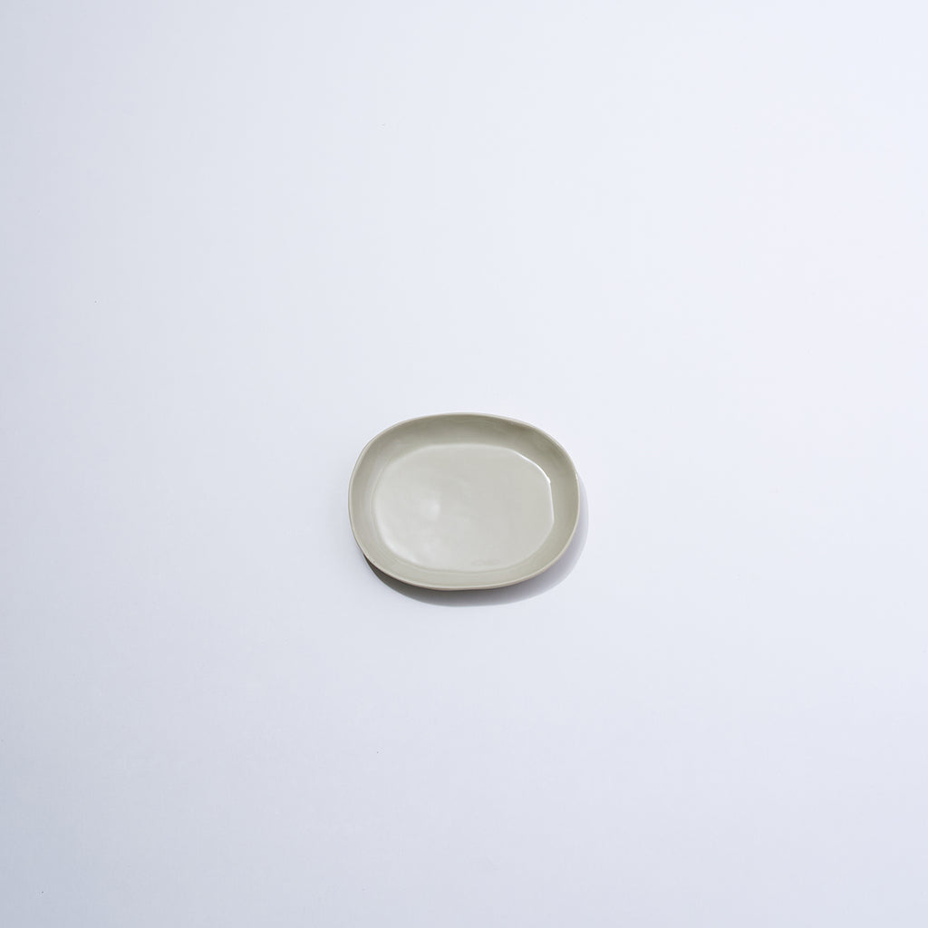 Cloud Oval Plate Chalk (S)