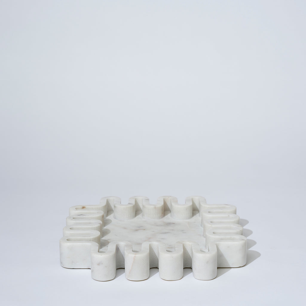 Marble Square Squiggle Catchall White Marle