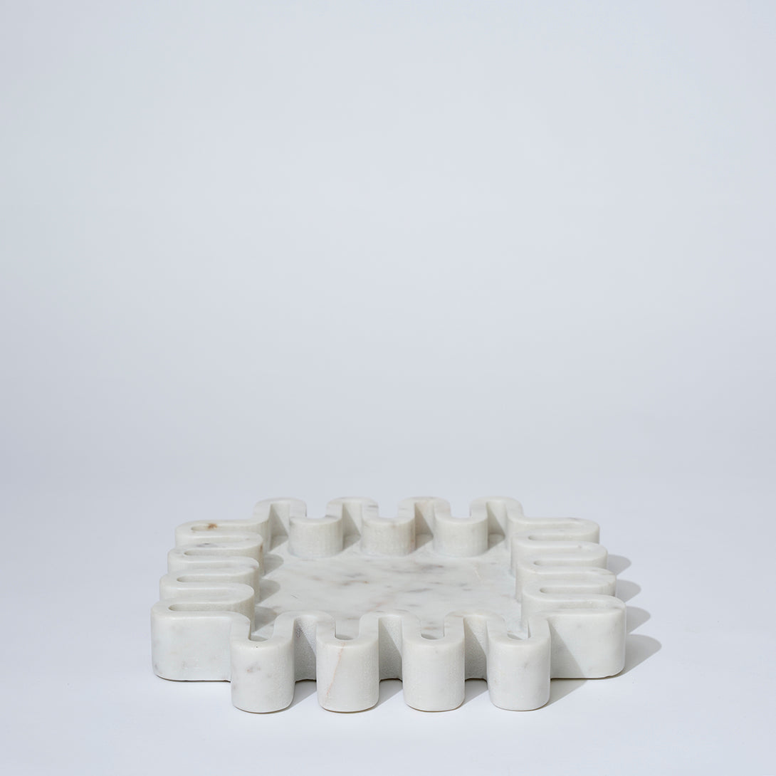 Marble Square Squiggle Catchall White Marle
