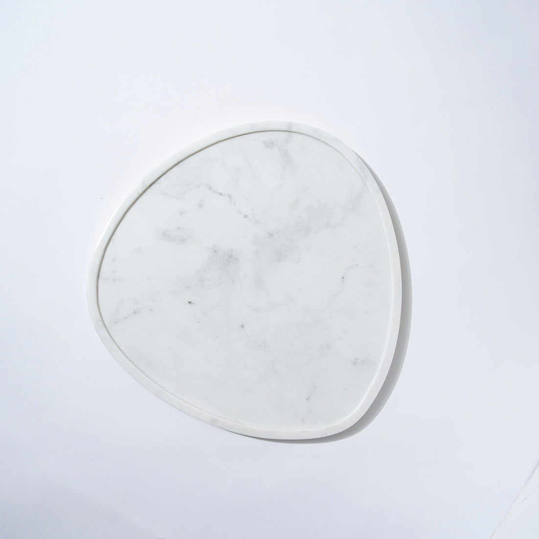 Marble Tray Oblong White Marle