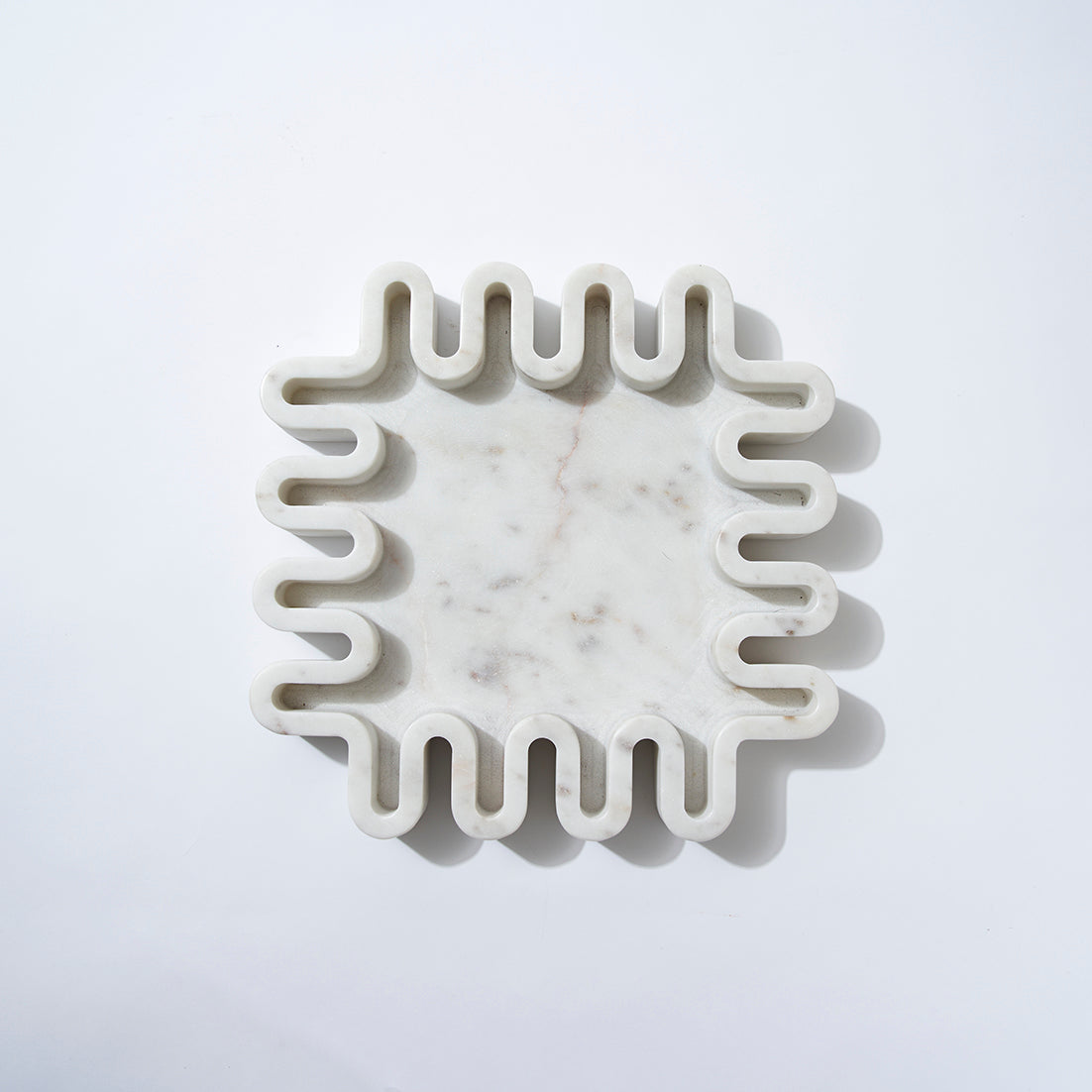 Marble Square Squiggle Catchall White Marle