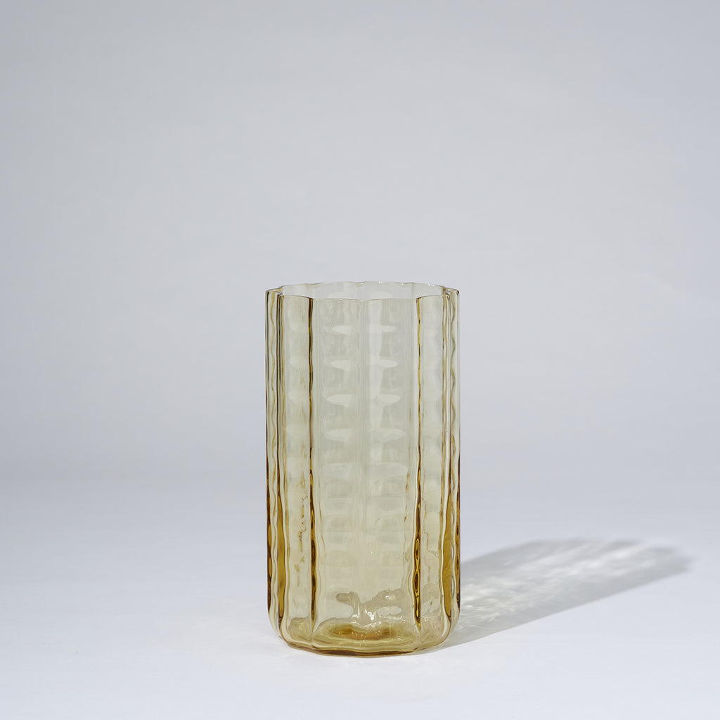 Jelly Glass Vase Honey (M)