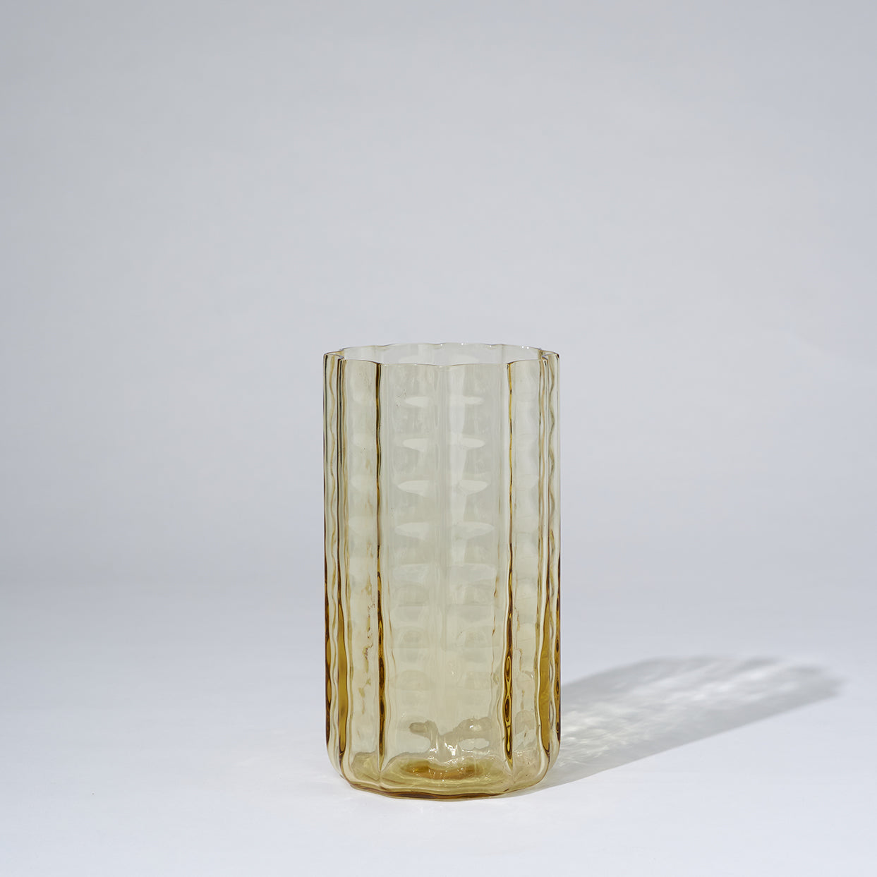 Jelly Glass Vase Honey (M)
