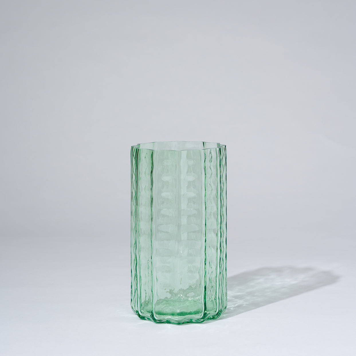 Jelly Glass Vase Green (M)
