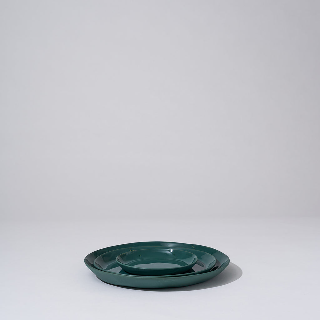 Cloud Round Plate Moss (E)