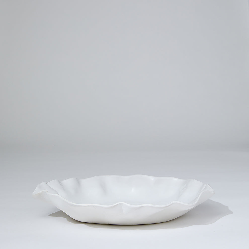 Ruffle Round Platter Snow White (XL)