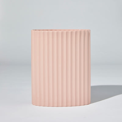 Ripple Oval Vase Icy Pink (L)