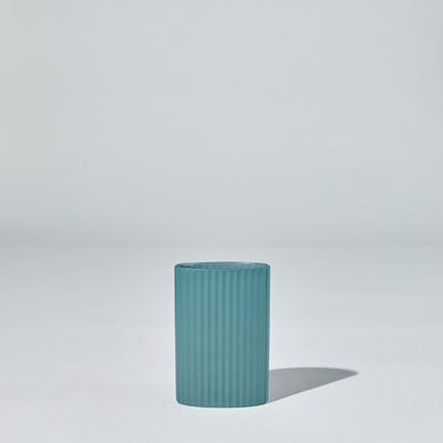 Ripple Oval Vase Steel Blue (S)