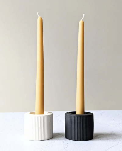 Ribbed Infinity Candle Holder Snow (M)