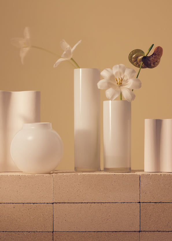 Opal Pillar Vase White (XL)