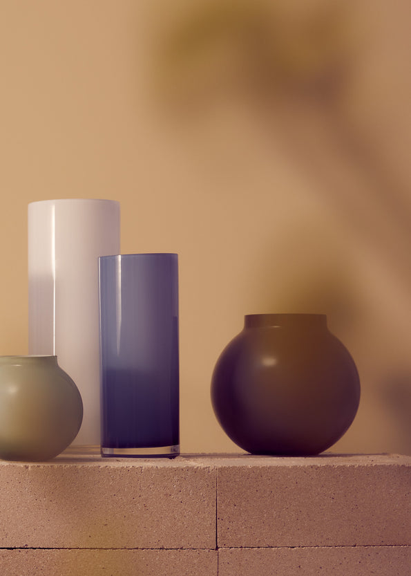 Opal Pillar Vase Sky (M)