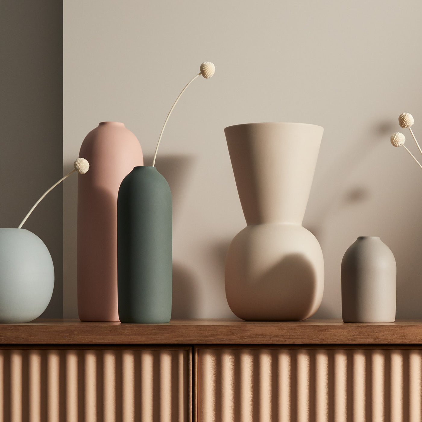 Cocoon Vase, Moss, Medium