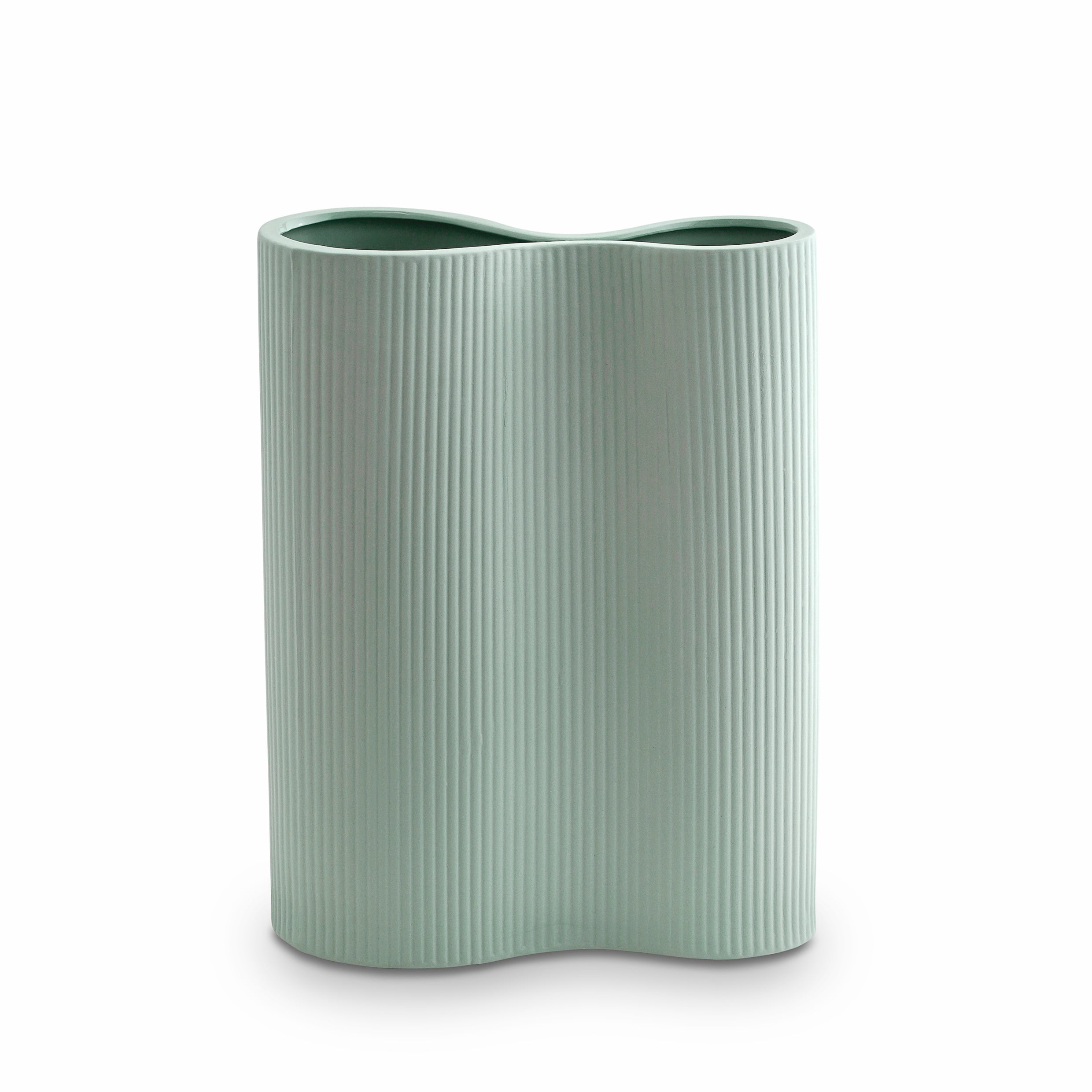 Ribbed Infinity Vase Blue (M)