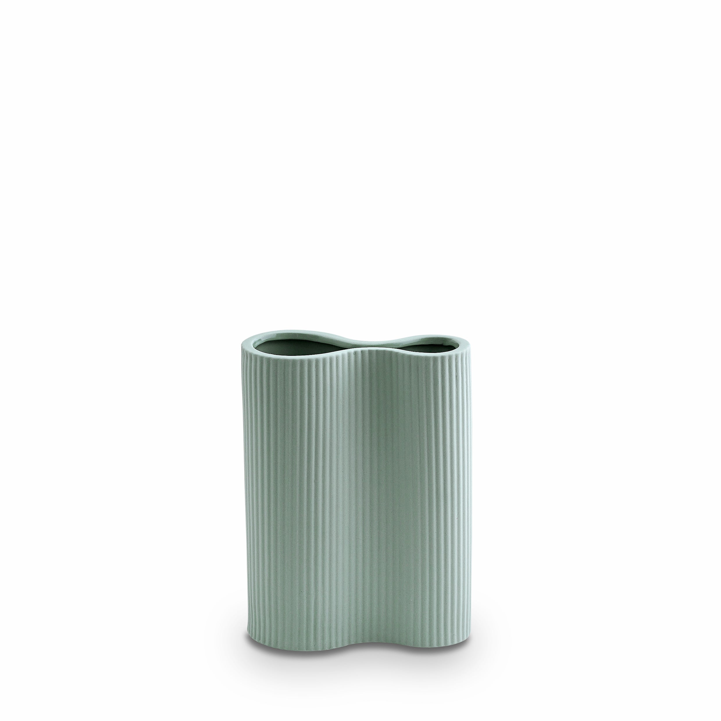 Ribbed Infinity Vase Blue (S)