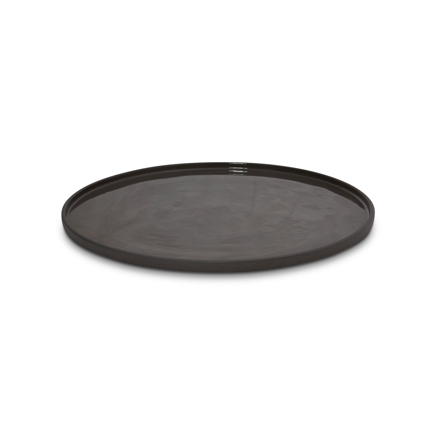 Cloud Round Platter Charcoal L