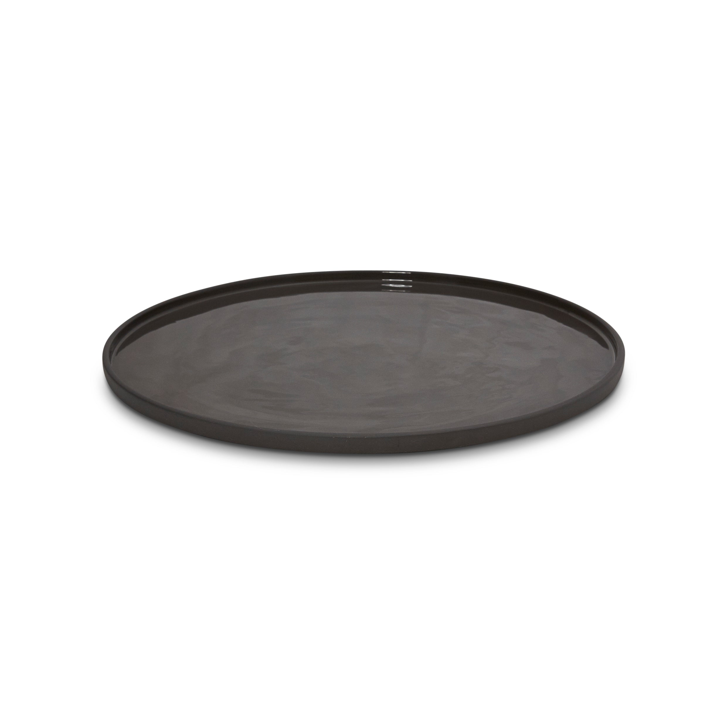 Cloud Round Platter Charcoal L